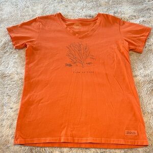 Life Is Good Orange Short Sleeve Tee